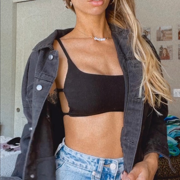 Fashion Nova Shorts Crop Top Set Black - Picture 7 of 9